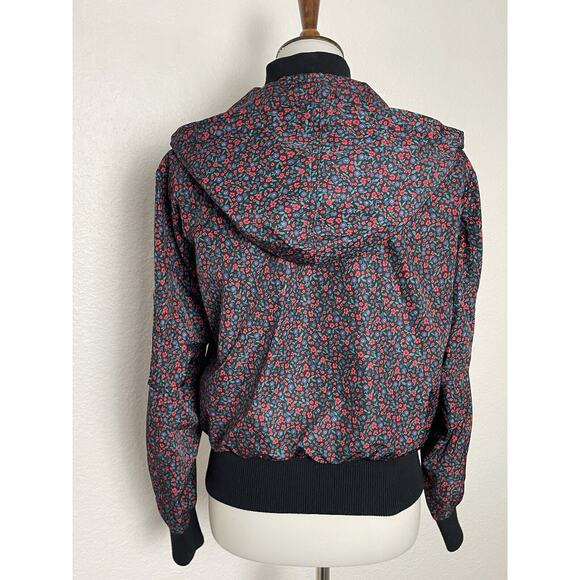 Coach Jacket Hoodie Bomber Varsity Multicolor Floral Windbreaker - Picture 8 of 15